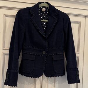 Vintage J. Crew Navy Blue Knit. Blazer